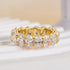 Louily Eternity Oval Cut Wedding Band For Women In Sterling Silver - louilyjewelry