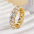 Louily Eternity Oval Cut Wedding Band For Women In Sterling Silver - louilyjewelry