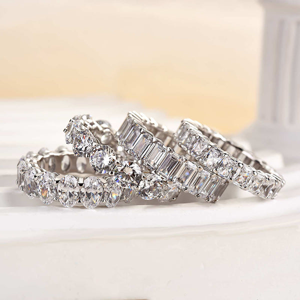 Louily Luxury 4PC Wedding Band Set