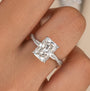 Moissanite Twist 3.5Ct Radiant Engagement Ring In 925 Sterling Silver