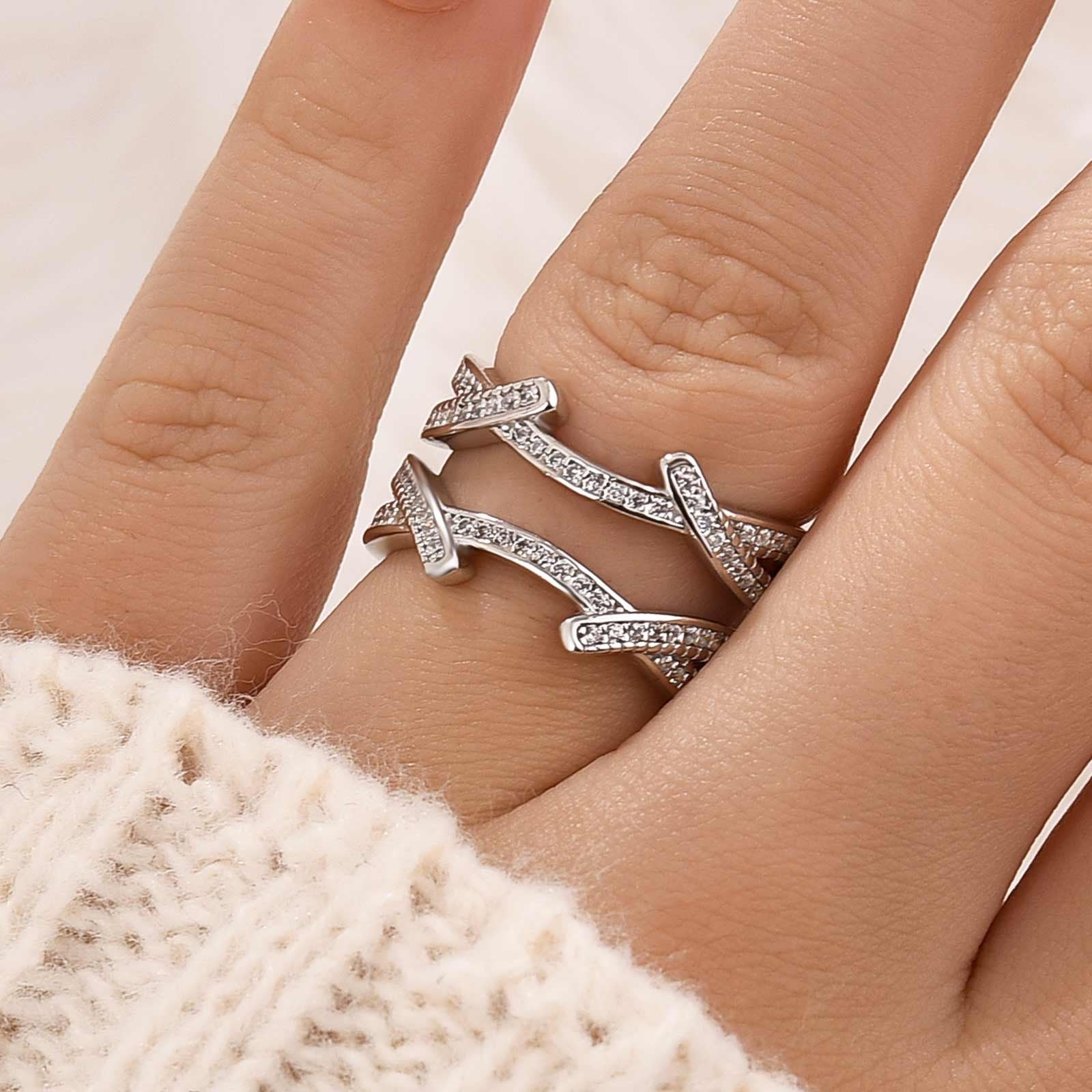 0.6Ct Insert Wedding Band Engagement Ring Enhancer