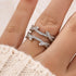 0.6Ct Insert Wedding Band Engagement Ring Enhancer - louilyjewelry