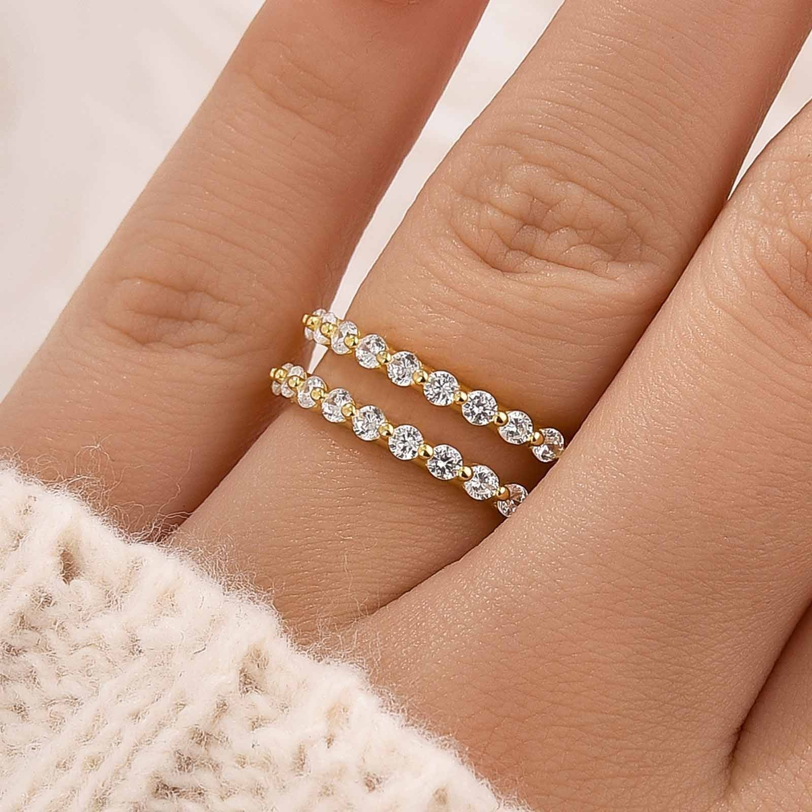 Classic 0.77Ct Insert Wedding Band Engagement Ring Enhancer