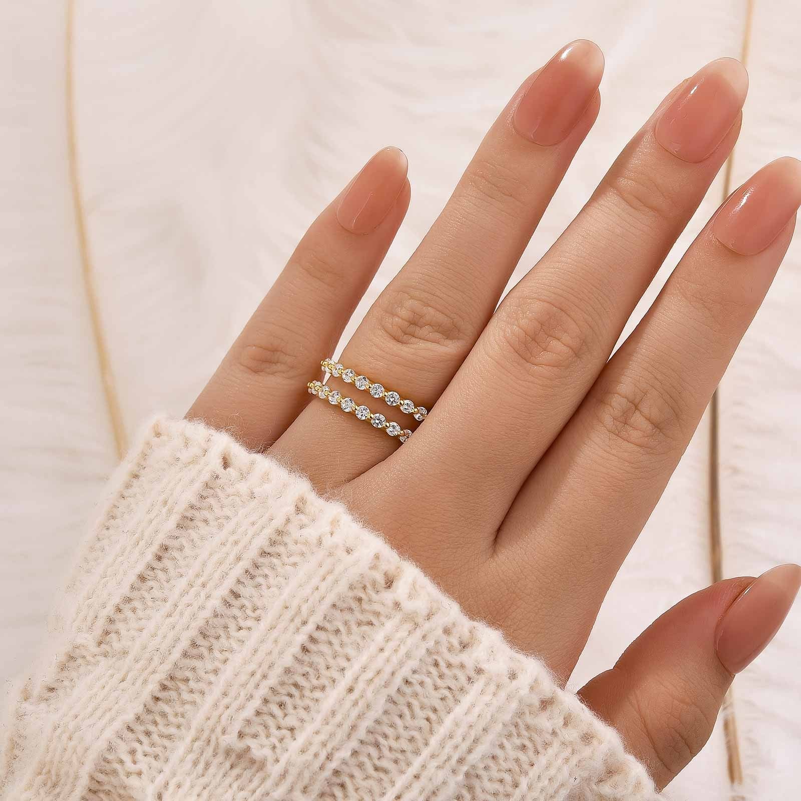 Classic 0.77Ct Insert Wedding Band Engagement Ring Enhancer