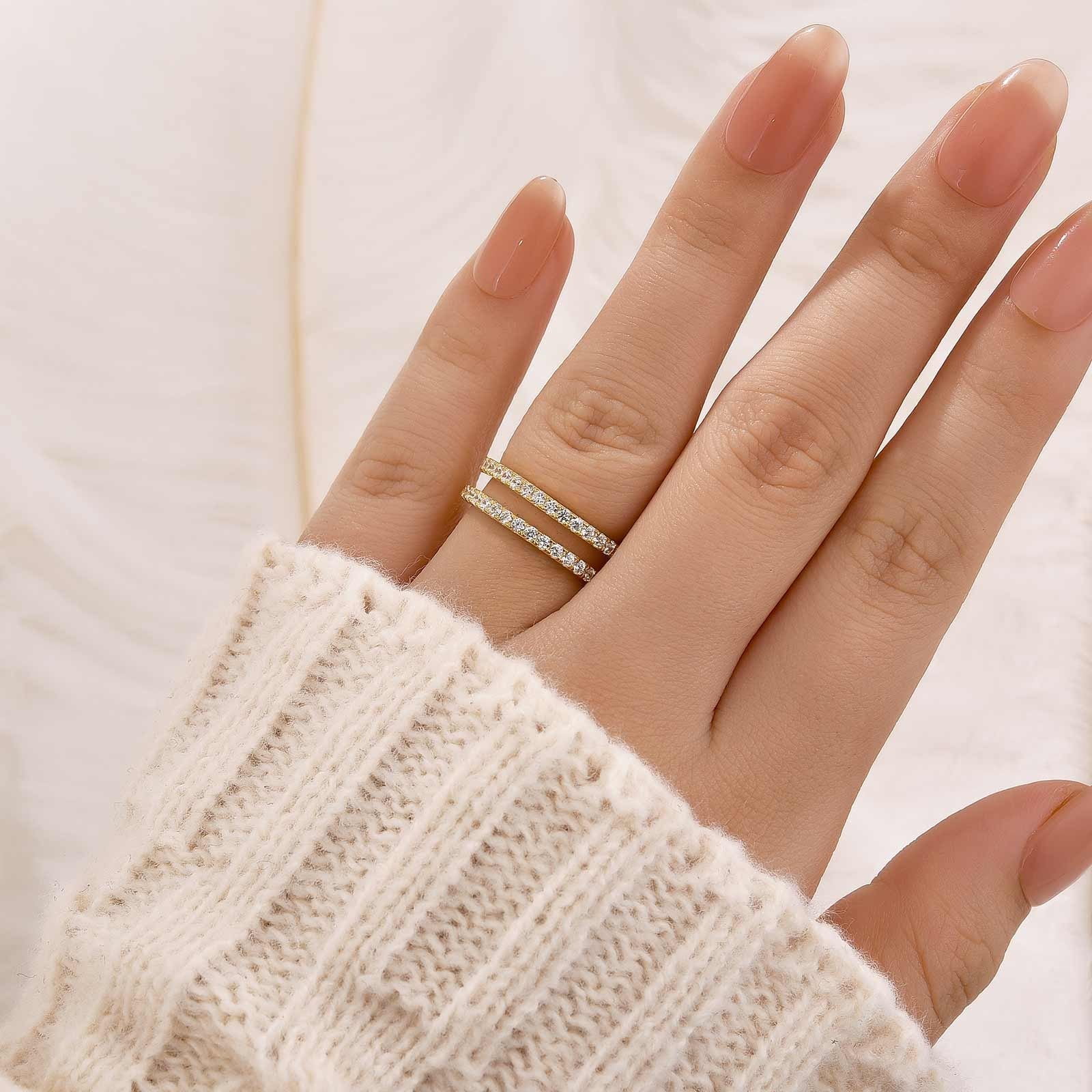 Classic 0.6Ct Insert Wedding Band Engagement Ring Enhancer