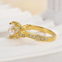 Louily Yellow Gold Moissanite 2.0 Carat Engagement Ring For Women - louilyjewelry