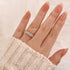 Louily Half Oval Cut Simulated Diamond Wedding Band In Sterling Silver - louilyjewelry