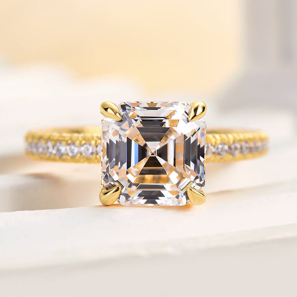 Louily Precious Asscher Cut Women's Engagement Ring