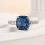 Louily Blue Stone Cushion Cut Engagement Ring - louilyjewelry