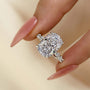 Louily Elegant Cushion Cut Simulated Diamond Engagement Ring - louilyjewelry