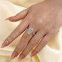 Louily Elegant Cushion Cut Simulated Diamond Engagement Ring - louilyjewelry