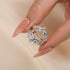 Louily Fashion Round Cut Jacket Wedding Band For Women In Sterling Silver - louilyjewelry