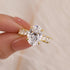 Unique 4.5Ct Oval Cut Engagement Ring Travel Ring In Sterling Silver - louilyjewelry