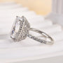 Louily Gorgeous Halo Crushed Ice Cushion Cut Engagement Ring - louilyjewelry