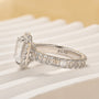 Louily Dainty 2.5Ct Halo Emerald Cut Engagement Ring For Women - louilyjewelry