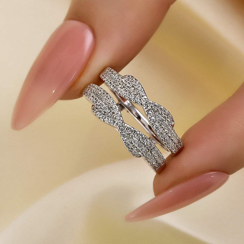 Louily Special Round Cut Jacket Wedding Band - louilyjewelry