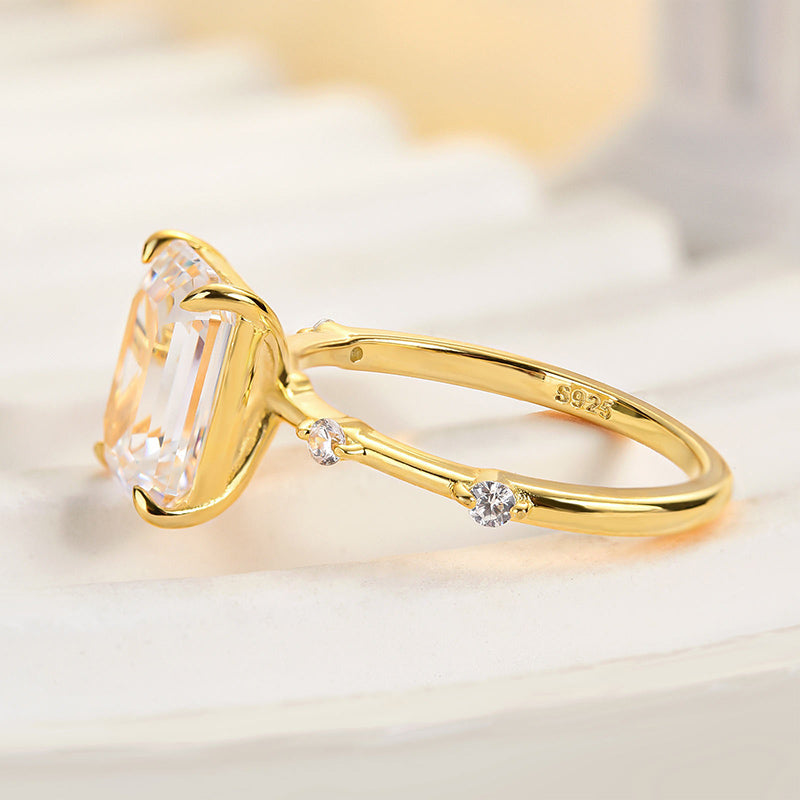 Louily Unique Emerald Cut Engagement Ring For Women - louilyjewelry