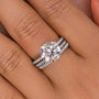 Louily Moissanite 2.0 Carat Round Cut 3PC Wedding Ring Set - louilyjewelry