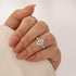 Moissanite 2.0Ct Marquise Stone with Two Designd Side Stone White Gold Engagement Ring - louilyjewelry