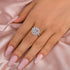 Moissanite 2.0 Ct Halo Round Cut White Gold Engagement Ring For Women - louilyjewelry