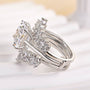 Louily Vintage Square Princess Cut Insert Ring Set For Women - louilyjewelry