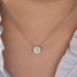 Louily Elegant Halo Cushion Cut Pendant Necklace - louilyjewelry