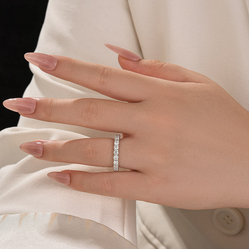 Eternity Moissanite 2.5 Ct Round Cut Women's Wedding Band