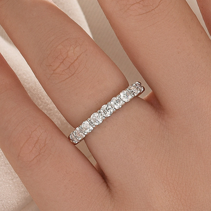 Eternity Moissanite 2.5 Ct Round Cut Women's Wedding Band