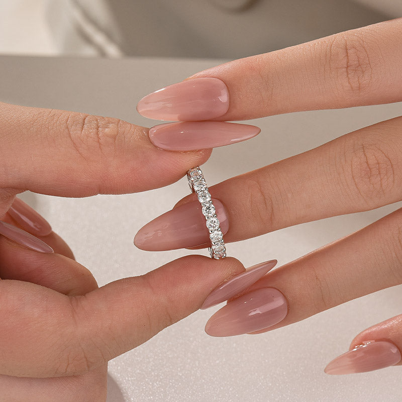 Eternity Moissanite 2.5 Ct Round Cut Women's Wedding Band