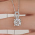 Louily Unique Round Cut White Sapphire Necklace In Sterling Silver - louilyjewelry