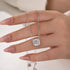 Louily Elegant Halo Cushion Cut Pendant Necklace - louilyjewelry