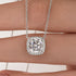 Louily Elegant Halo Cushion Cut Pendant Necklace - louilyjewelry
