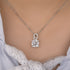 Louily Unique Round Cut White Sapphire Necklace In Sterling Silver - louilyjewelry