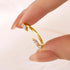 Elegant Marquise Cut Yellow Gold Open Wedding Band - louilyjewelry