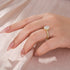 Moissanite 2.0 Ct Oval Cut Yellow Gold Promise Ring For Women - louilyjewelry