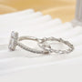 Louily Attractive 2.5Ct Oval Cut Bridal Wedding Ring Set - louilyjewelry