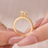 Moissanite 2.0 Ct Oval Cut Yellow Gold Promise Ring For Women - louilyjewelry