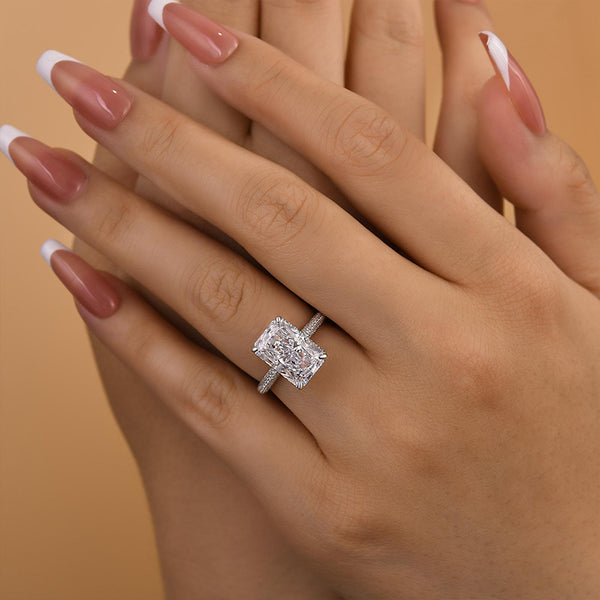 Louily Elongated Radiant Cut Engagement Ring