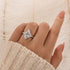 4.0Ct Marquise Cut White Stone with Round & Marquise Cut Side Stone Engagement Rings - louilyjewelry