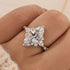 4.0Ct Marquise Cut White Stone with Round & Marquise Cut Side Stone Engagement Rings - louilyjewelry
