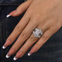 Louily Vintage Square Princess Cut Insert Ring Set For Women - louilyjewelry