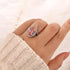 6.5Ct Pear Cut Pink Stone Halo Engagement Ring In Sterling Silver - louilyjewelry
