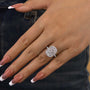 Louily Gorgeous Halo Crushed Ice Cushion Cut Engagement Ring - louilyjewelry