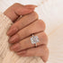 Fashion 4.0Ct White Stone Radiant Cut Solitaire Engagement Ring For Woman In sterling Sliver - louilyjewelry
