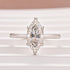 Moissanite 1.0~3.0 Ct Marquise Cut Solitaire White Gold Promise Ring For Women - louilyjewelry