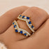 Pavé Full Eternity Blue & White Stone Enhancer Wedding Band - louilyjewelry