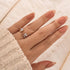 Louily Classic Pear Cut Open Wedding Band In Sterling Silver - louilyjewelry