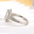 Louily Noble Halo Radiant Cut Split Shank Engagement Ring - louilyjewelry