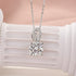 Louily Unique Round Cut White Sapphire Necklace In Sterling Silver - louilyjewelry