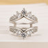 Louily Fashion Round Cut Jacket Wedding Band For Women In Sterling Silver - louilyjewelry